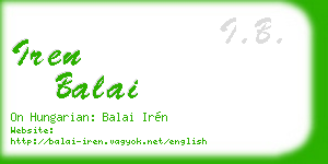iren balai business card